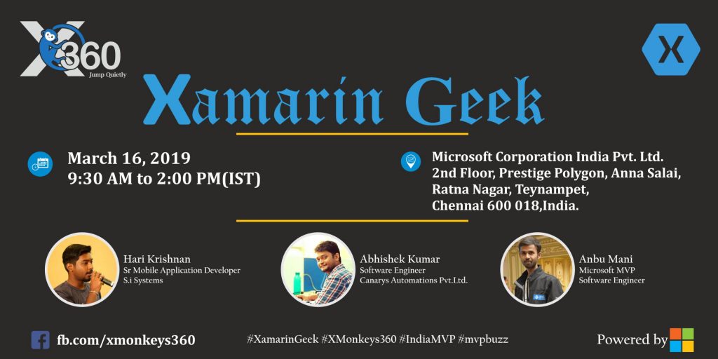 Xamarin Geek at Chennai-March 2019