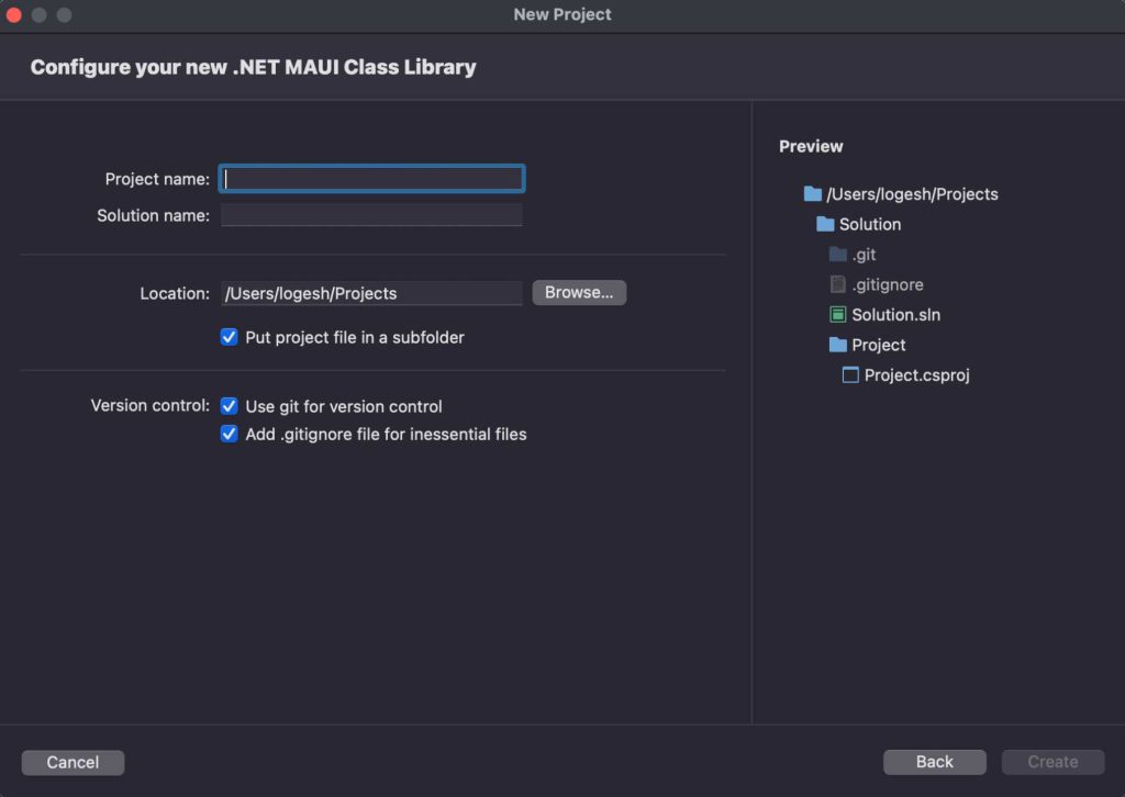 Configure your new .NET MAUl Class Library